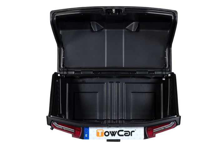 Towbox V3 nero LED Edition - box portabagagli da montare sul gancio di traino