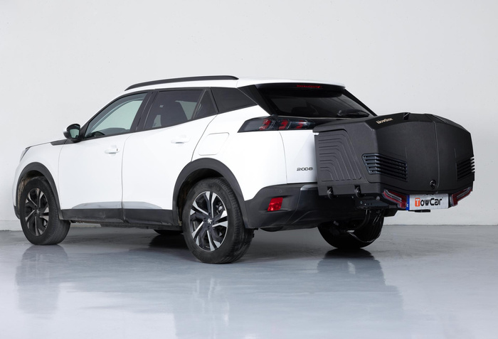 Towbox V3 nero LED Edition - box portabagagli da montare sul gancio di traino