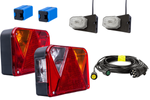 Set luci: luci posteriori DOBPLAST DPT35 + luci di posizione laterali ASPÖCK FLEXIPOINT I + cablaggio MANTES 5,2m 7-PIN