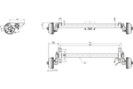 Assale frenato KNOTT VGB15M/MV per rimorchio/carro attrezzi 1500kg 1300mm 1770mm 5x112