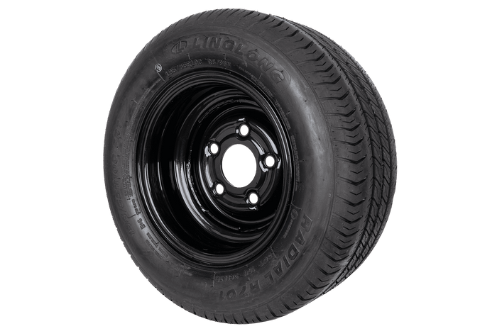 Ruota rinforzata per rimorchio LINGLONG TIRE 195/55 R10C 98/96N UNITRAILER RIM nero 6Jx10"H2 5x112 ET:-4