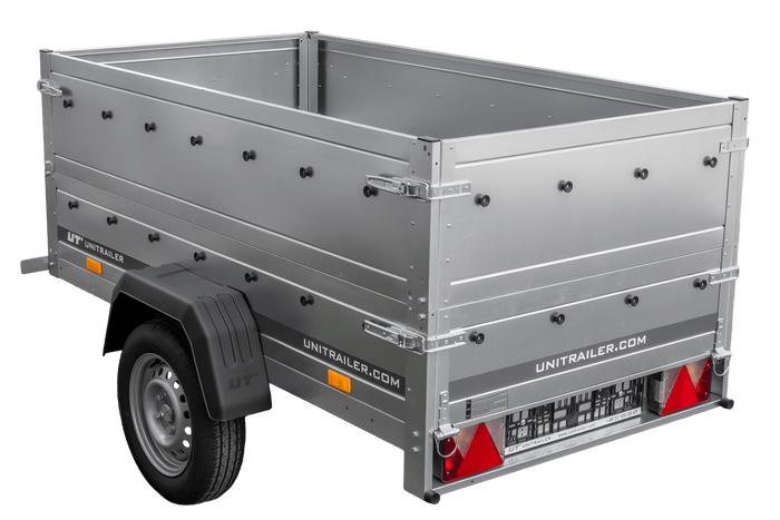 Rimorchio da giardino 200 KIPP con ruota di appoggio e sponde BIS