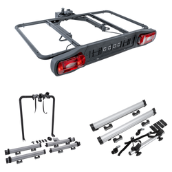 Piattaforma di traino Inter Pack Re-Cargo + adattatore per il trasporto di 3 biciclette