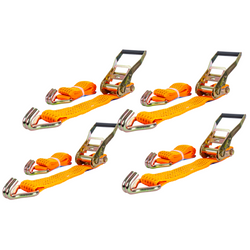 Set di quattro cinghie di trasporto UNITRAILER arancioni da 2 m/50 mm/5 t con tenditore