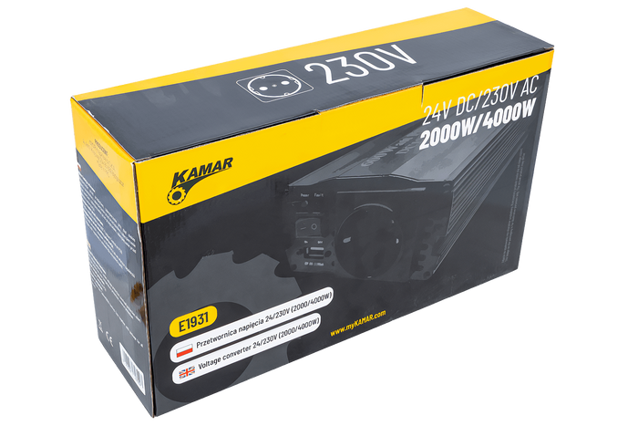 Convertitore di tensione 24V/230V (2000/4000W) KAMAR E1931