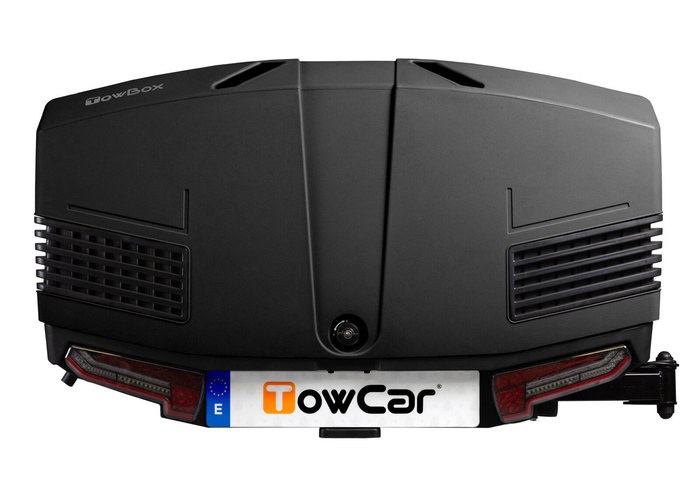 Towbox V3 Camper nero - box portabagagli da montare sul gancio di traino