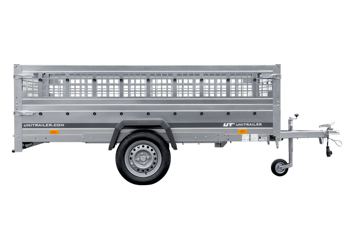 Rimorchio monoasse Garden Trailer 264 KIPP (NEW) con ruotino di appoggio e sovrasponde in rete