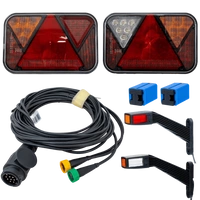 Set luci: luci posteriori a LED FRISTOM FT-270 + luci di posizione a LED FRISTOM FT-145 + cablaggio MANTES 5,2 m 13 PIN