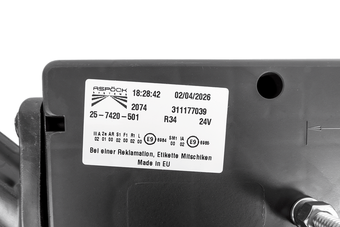 Fanale posteriore a baionetta a LED ASPÖCK EUROPOINT III 7PIN ASS2 con clacson 7 funzioni destro