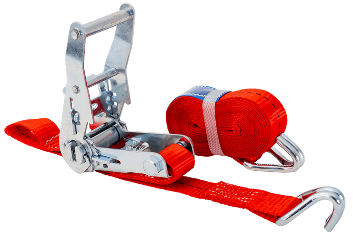 Cinghia di trasporto UNITRAILER rossa da 3 m/25 mm/1 t con tenditore