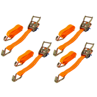 Set di quattro cinghie di trasporto UNITRAILER arancioni da 5 m/35 mm/2 t con tenditore