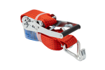 Set di quattro cinghie di trasporto UNITRAILER rosse da 4 m/50 mm/5 t con tenditore