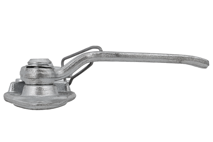 Gancio di traino destro con dispositivo di fissaggio WINTERHOFF WV 20-R + WVG 20-A, chiusura completa del lato rimorchio