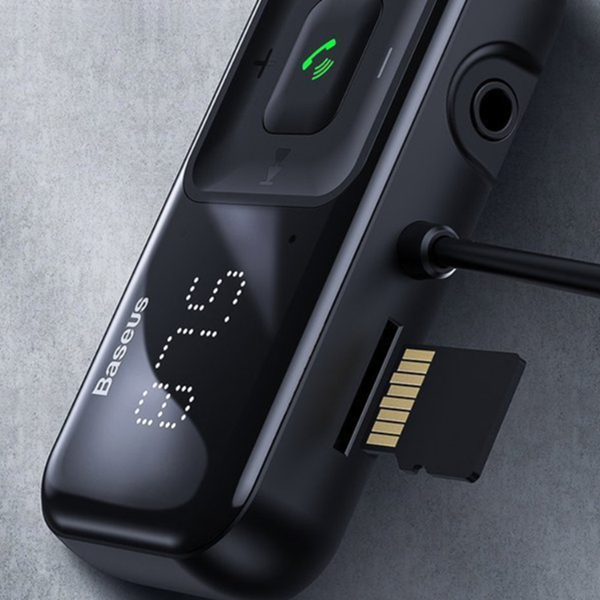 Trasmettitore FM BASEUS T tipo S-16 bluetooth 5.0 MP3 + caricabatteria da auto 2x USB