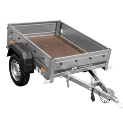 Rimorchio carrello leggero senza freni trasporto cose 750 kg Unitrailer Garden Trailer 150 kipp (new)