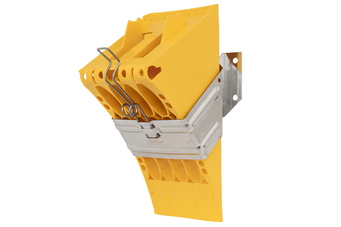 Cuneo per ruote E53 con staffa di montaggio LOKHEN h: 225 mm