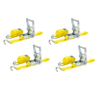 Set di quattro cinghie di trasporto UNITRAILER con tenditore, 4 m/25 mm/1 t, colore giallo.