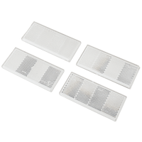 Set: catadiottri riflettenti x4 per rimorchi - bianco, 90 x 40 mm