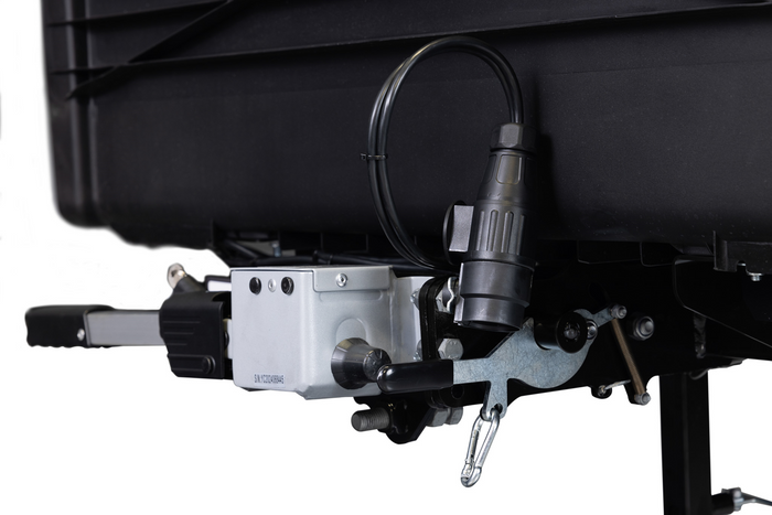 Towbox Camper Alpha nero (corto) - portapacchi da montare sul gancio di traino