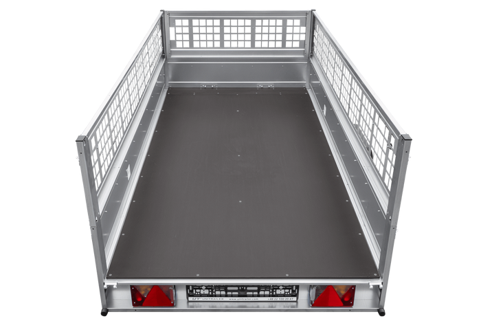 Rimorchio monoasse Garden Trailer 264 KIPP (NEW) con ruotino di appoggio e sovrasponde in rete