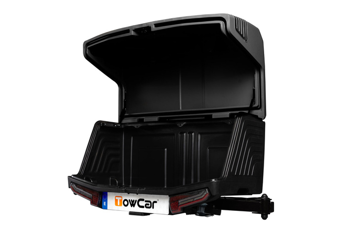 Towbox V3 Camper nero - box portabagagli da montare sul gancio di traino