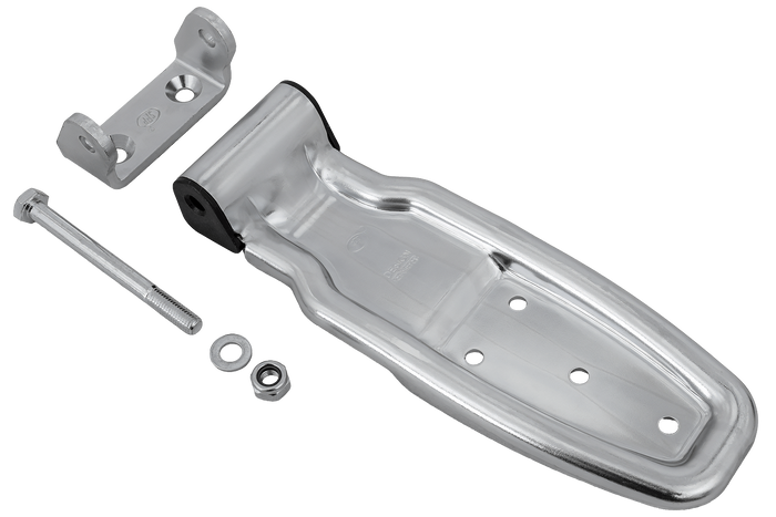 Cerniera laterale con staffa di montaggio STEELPRESS HB-01.270-02+UH-01 montaggio laterale completo del rimorchio