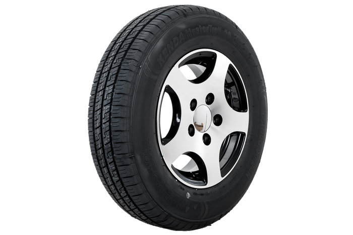 Ruota rinforzata per rimorchio KENDA PNEUMATICI 165/80 R13C 96/94N CERCHIO ALU STARCO lucidato 5Jx13"H2 5x112 ET:30