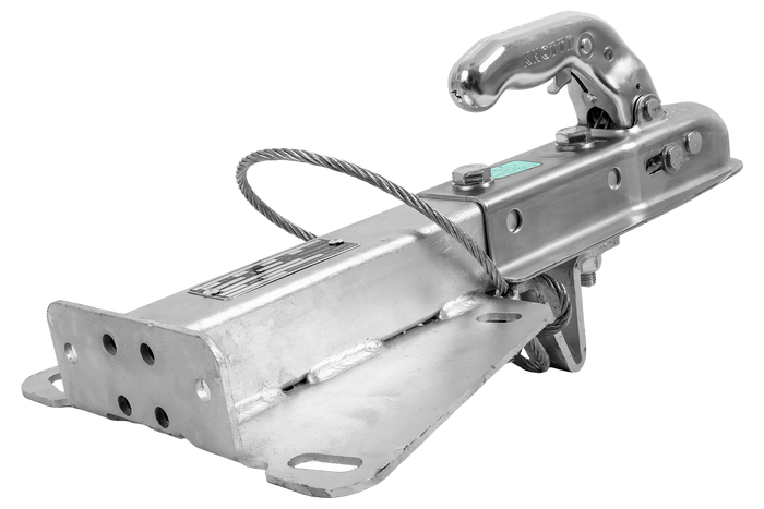 Gancio di traino KNOTT K7.5-H+KZE7.5 con supporto e cavo per rimorchio da 750 kg con timone a V.