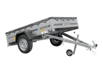 Rimorchio leggero 200x125 UNITRAILER GARDEN 201 KIPP con telone grigio
