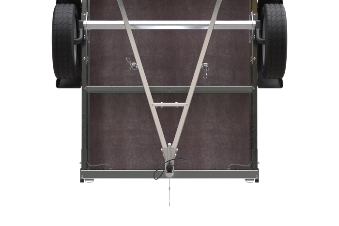 Rimorchio leggero senza freni 200x125 cm Unitrailer Garden Trailer 201 kipp