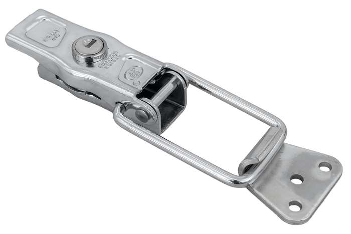 Gancio laterale con fissaggio STEELPRESS ZB-13A+Z-11A, serratura laterale del rimorchio completa con chiave