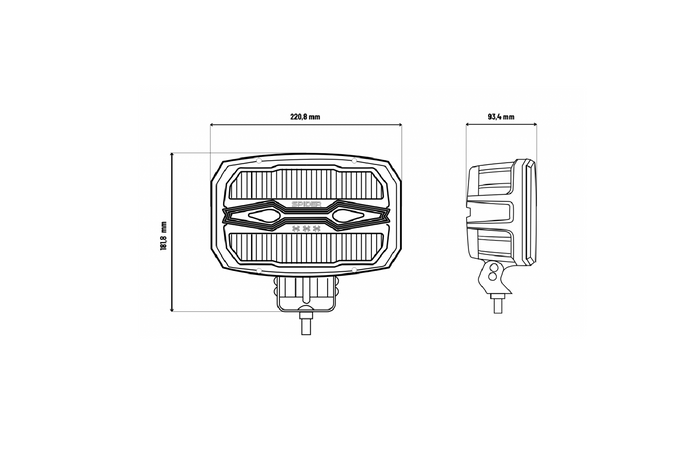 Faro da lavoro a LED con riflettore KAMAR X-SPIDER NINJA L3443 80xLED 80W