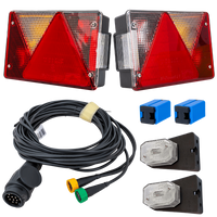 Set luci: luci posteriori ASPÖCK MULTIPOINT IV + luci di posizione laterali ASPÖCK FLEXIPOINT I + cablaggio MANTES 5,2 m 13PIN