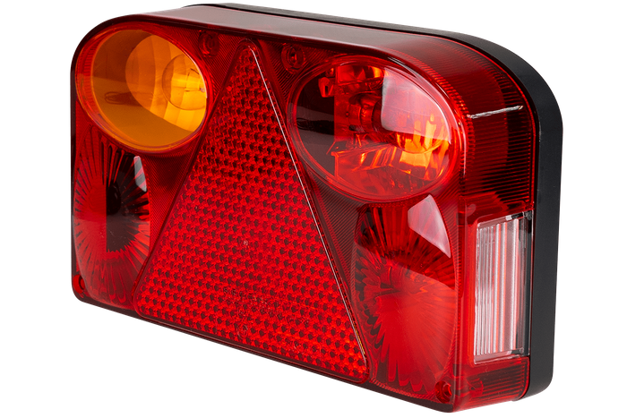 Set luci: luci posteriori FRISTOM FT-088 + luci di posizione laterali ASPÖCK FLEXIPOINT I + cablaggio MANTES 5,2 m 13 PIN