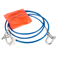 Fune di traino con grilli LAMPA fune d'acciaio 3,5 m/6 mm/3 t blu