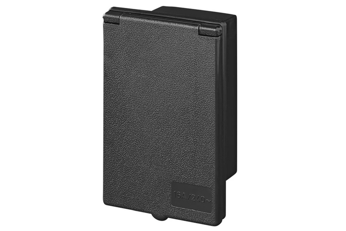 Presa a muro CEE ProPlus 373505BK, esterna, 160×100 mm, nera
