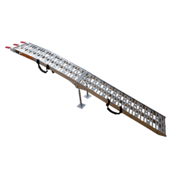 UNITRAILER ALR003 rampa pieghevole in alluminio per rimorchio 221 cm 340 kg con cinghia e supporto