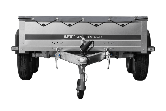 RIMORCHIO LEGGERO BIASSE CON RUOTINO D'APPOGGIO CENTINA H0 E TELONE GRIGIO GARDEN TRAILER 264/2 KIPP