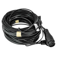 Impianto elettrico MANTES, cablaggio per carro attrezzi, 12 m, spina a 13 poli, 2 baionette a 8 poli