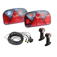 Set luci: luci posteriori ASPÖCK + luci di posizione laterali ASPÖCK + cablaggio MANTES 7m 13 PIN