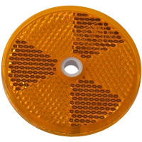 Catadiottro rotondo fi 60 mm arancione con foro