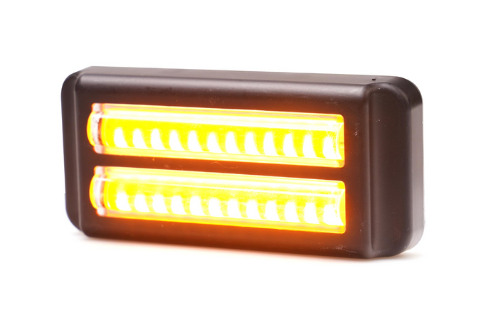Spia di avvertimento WAŚ 2469 W284 LED lampeggiante arancione MASTER/SLAVE