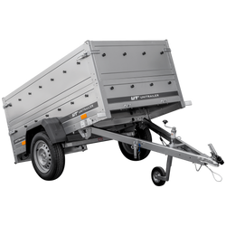 Rimorchio da giardino 200 KIPP con ruota di appoggio e sponde BIS