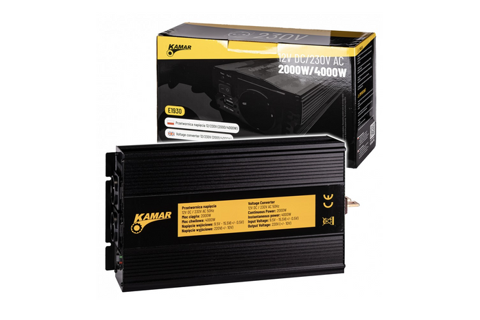 Convertitore di tensione 12V/230V (2000/4000W) KAMAR E1930