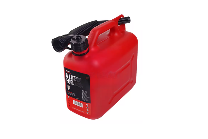 Contenitore in plastica HERMON da 5L con imbuto, rosso