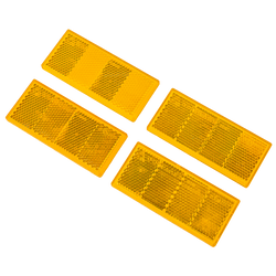 Set catadiottri riflettenti x4 Riflettore per rimorchi - arancione, 90 x 40 mm
