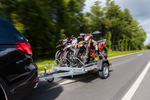 Rimorchio trasporto moto Unitrailer Moto 3 con pianale