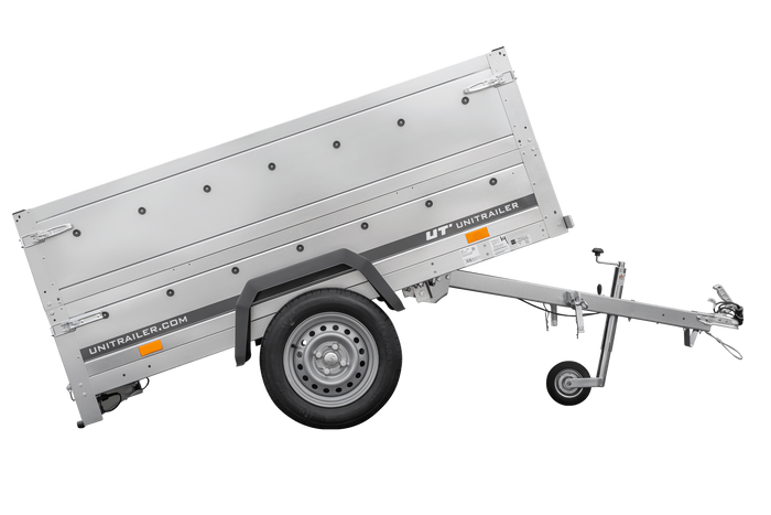 Rimorchio da giardino 200 KIPP con ruota di appoggio e sponde BIS