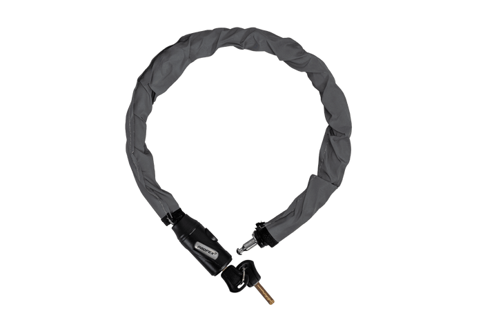 Lucchetto per bicicletta PROFEX Reflex con corazza in acciaio, lungo 70 cm.