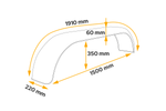 Parafango doppio per rimorchio 13-14" DOMAR D29250 passaruota piatto 1500/220mm